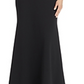 Vestido feminino Aqua com babados e um ombro só, preto, tamanho 12
