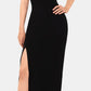 Vestido feminino Betsy &amp; Adam, liso, um ombro, preto, tamanho 12