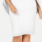 Vestido de capa franzido feminino Betsy &amp; Adam, branco, tamanho 16W