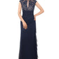 Vestido de renda Betsy &amp; Adam feminino, azul, tamanho 8