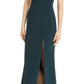 Aqua Women's Floor Length Spaghetti Strap Gown Green Size 8