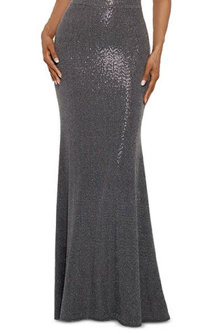 Vestido tubinho longo de manga curta Betsy &amp; Adam feminino cinza tamanho 12 pequeno