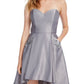 Vestido formal curto sem mangas Blondie Nites feminino, tamanho 3, cinza