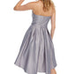 Vestido formal curto sem mangas Blondie Nites feminino, tamanho 3, cinza