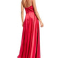 Vestido de cetim com alças de um ombro só, tamanho 1, vermelho, da Blondie Nites Junior