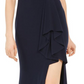 Vestido de festa feminino Blondie Nites com um ombro só e fenda, azul, tamanho 13