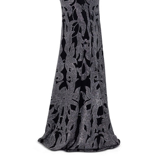 Vestido feminino Betsy &amp; Adam com estampa de glitter, preto, tamanho 16