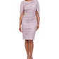 Vestido tubinho metálico Betsy &amp; Adam feminino, rosa, tamanho 4