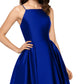 Vestido de baile de cetim feminino Betsy &amp; Adam, azul, tamanho 6, pequeno