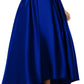 Vestido de baile de cetim feminino Betsy &amp; Adam, azul, tamanho 6, pequeno