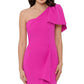 Vestido tubinho com laço e um ombro só Betsy &amp; Adam feminino, rosa, tamanho 2
