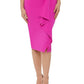 Vestido tubinho com laço e um ombro só Betsy &amp; Adam feminino, rosa, tamanho 2