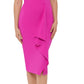 Vestido tubinho com laço e um ombro só Betsy &amp; Adam feminino, rosa, tamanho 8
