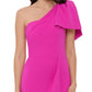 Vestido tubinho com laço e um ombro só Betsy &amp; Adam feminino, rosa, tamanho 8