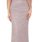 Vestido longo com glitter e gola alta Betsy &amp; Adam para mulheres, rosa, tamanho 4, pequeno