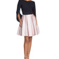Vestido Betsy &amp; Adam Feminino com Costas Drapeadas e Ajuste Flare, Marrom, Tamanho 8