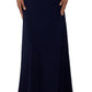 Vestido de festa feminino Betsy &amp; Adam com sobreposição de contas, azul, tamanho 4