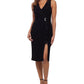 Vestido feminino Betsy &amp; Adam com babados e babados em cascata, preto, tamanho 10