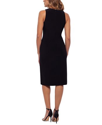 Vestido feminino Betsy &amp; Adam com babados e babados em cascata, preto, tamanho 10