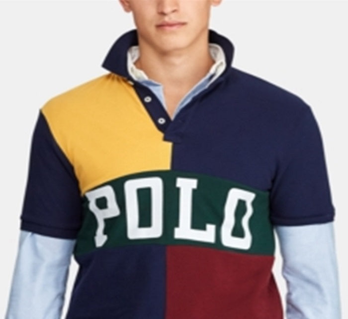 Camisa polo masculina Ralph Lauren de algodão com ajuste clássico, amarela, tamanho X-S