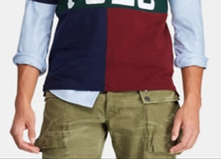 Camisa polo masculina Ralph Lauren de algodão com ajuste clássico, amarela, tamanho X-S