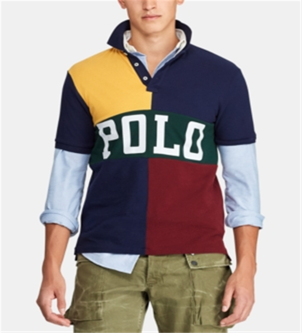 Camisa polo masculina Ralph Lauren de algodão com ajuste clássico, amarela, tamanho X-S