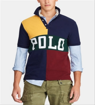 Camisa polo masculina Ralph Lauren de algodão com ajuste clássico, amarela, tamanho X-S