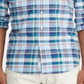 Camisa Oxford Listrada Masculina Ralph Lauren Classic Fit Azul Tamanho Médio