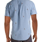 Camisa casual masculina Polo Ralph Lauren de algodão, ajuste clássico, tamanhos variados, médio