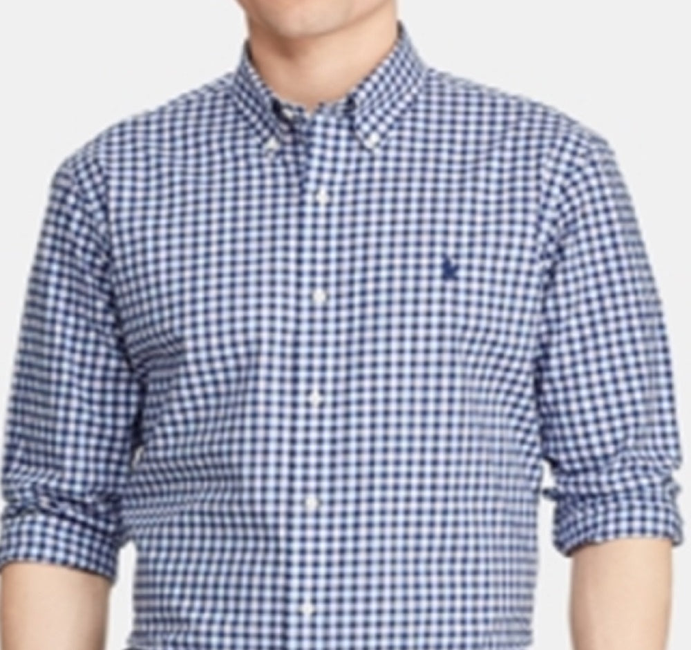 Camisa Ralph Lauren Masculina Classic Fit Azul Tamanho Médio