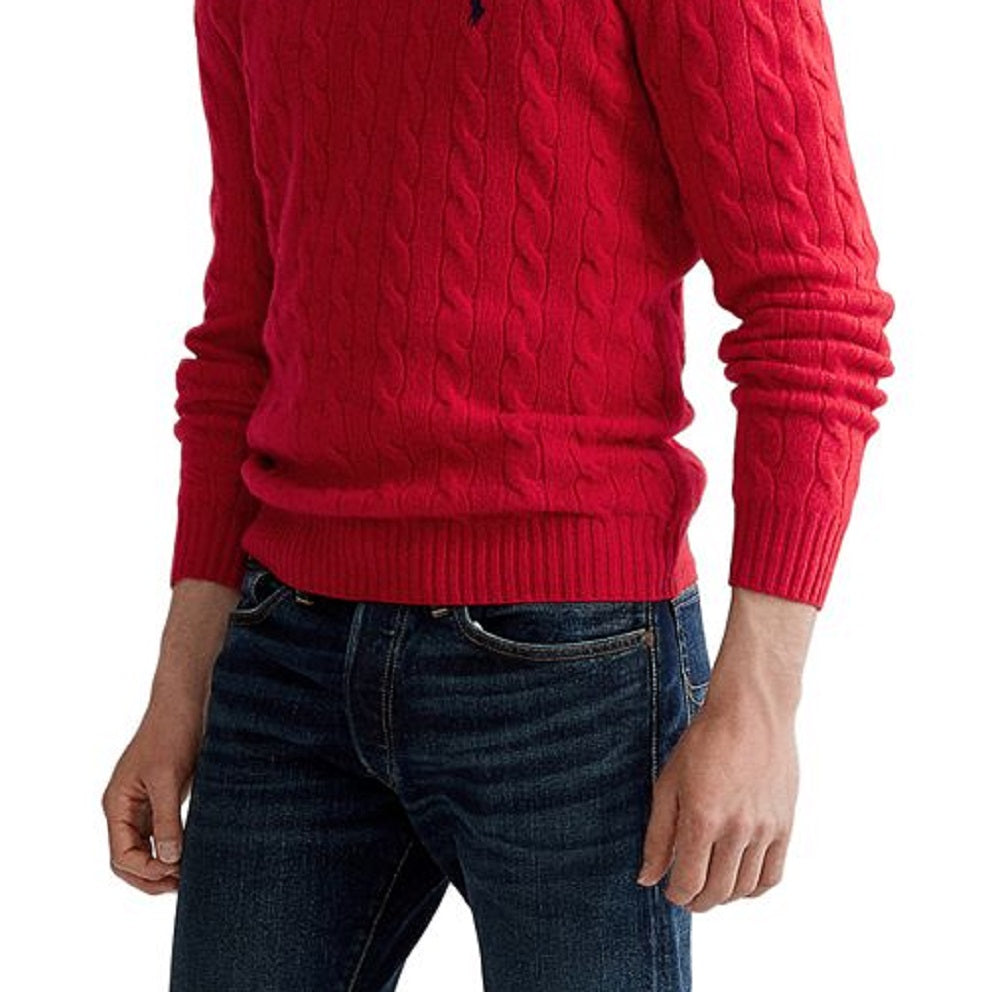 Suéter Polo Ralph Lauren Masculino de Lã e Caxemira, Vermelho, Tamanho Médio