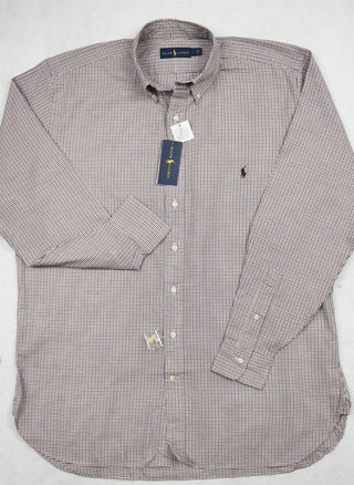 Camisa de sarja xadrez clássica masculina Polo Ralph Lauren, vermelha, tamanho 3LT