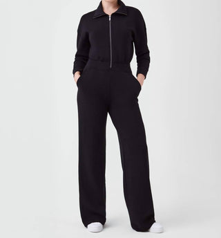 Spanx - Macacão de manga comprida com perna larga