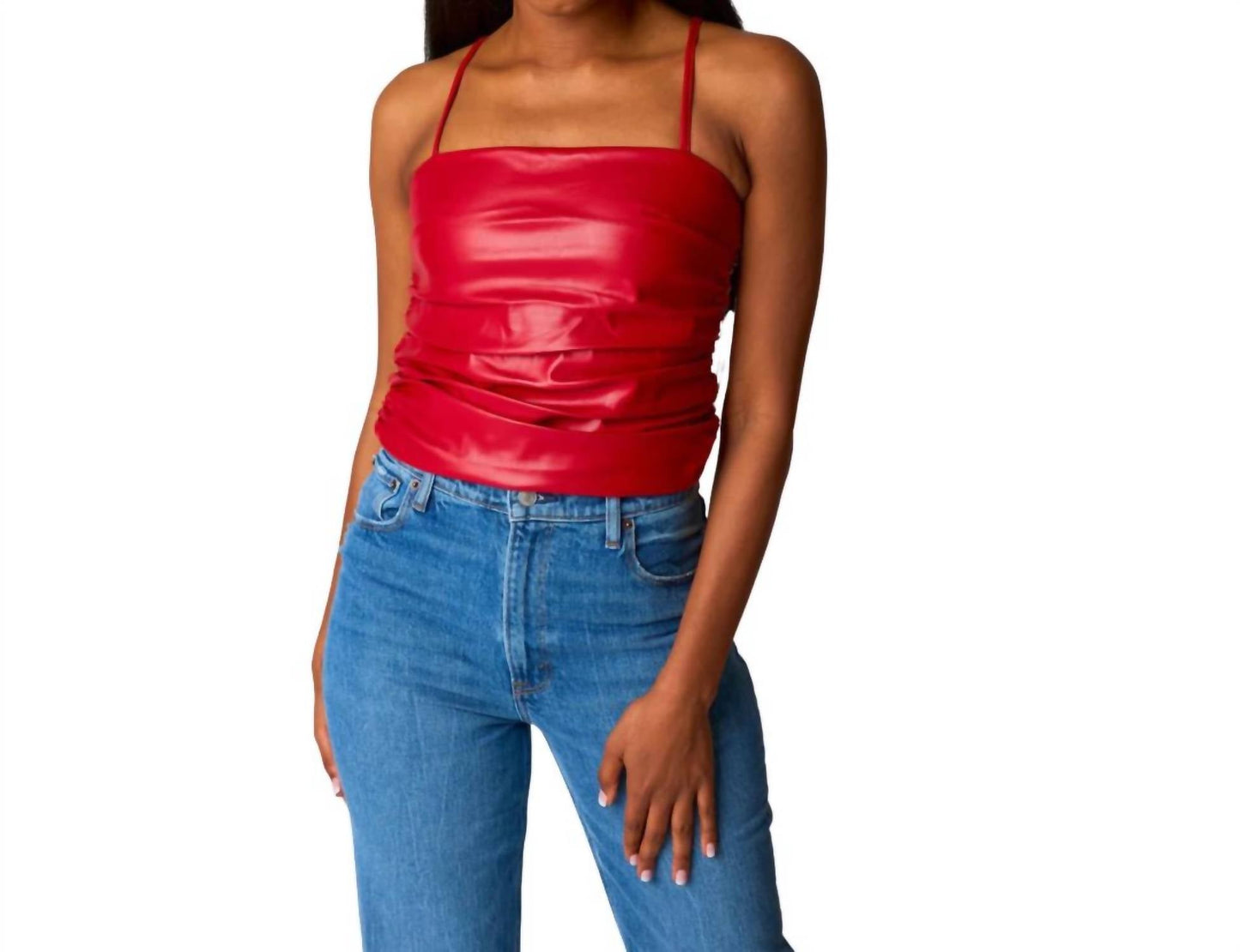 Buddylove - Jolie Vegan Leather Cropped Tank Top