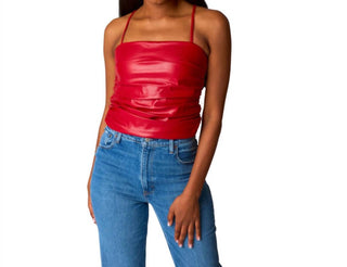 Buddylove - Regata cropped de couro vegano Jolie