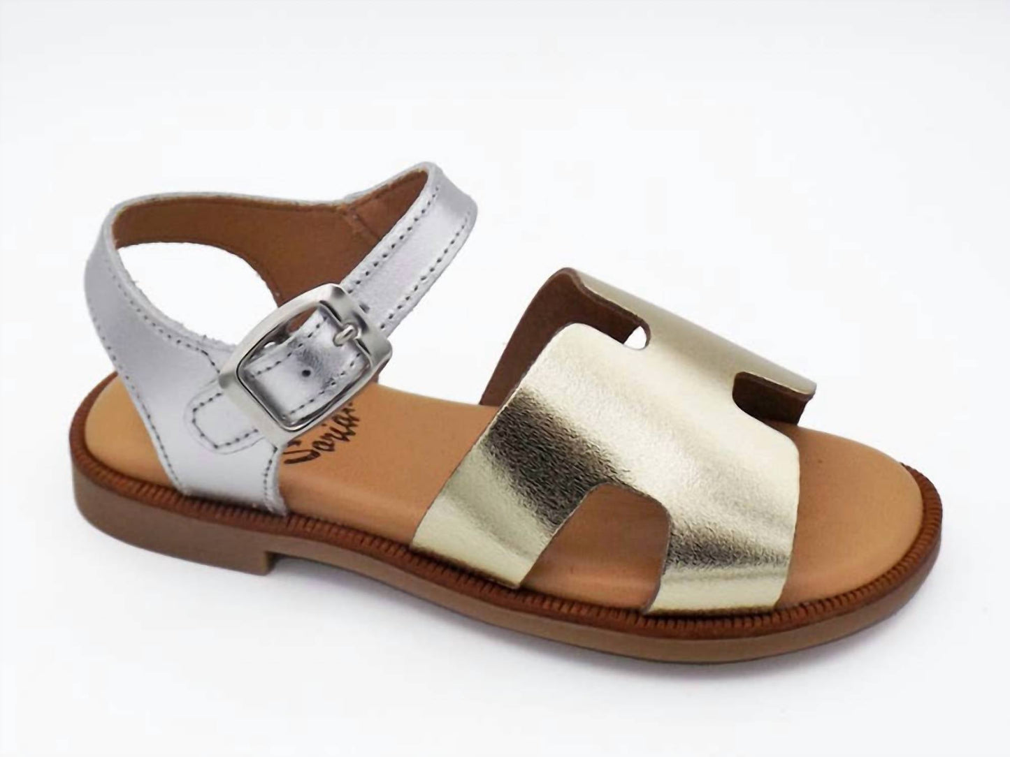 Calzados Fernandez Alonso Sl - Girl's Metallic Leather Sandal