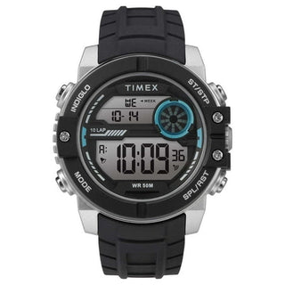 Timex Men's Digital Watch - Black Silicone Strap