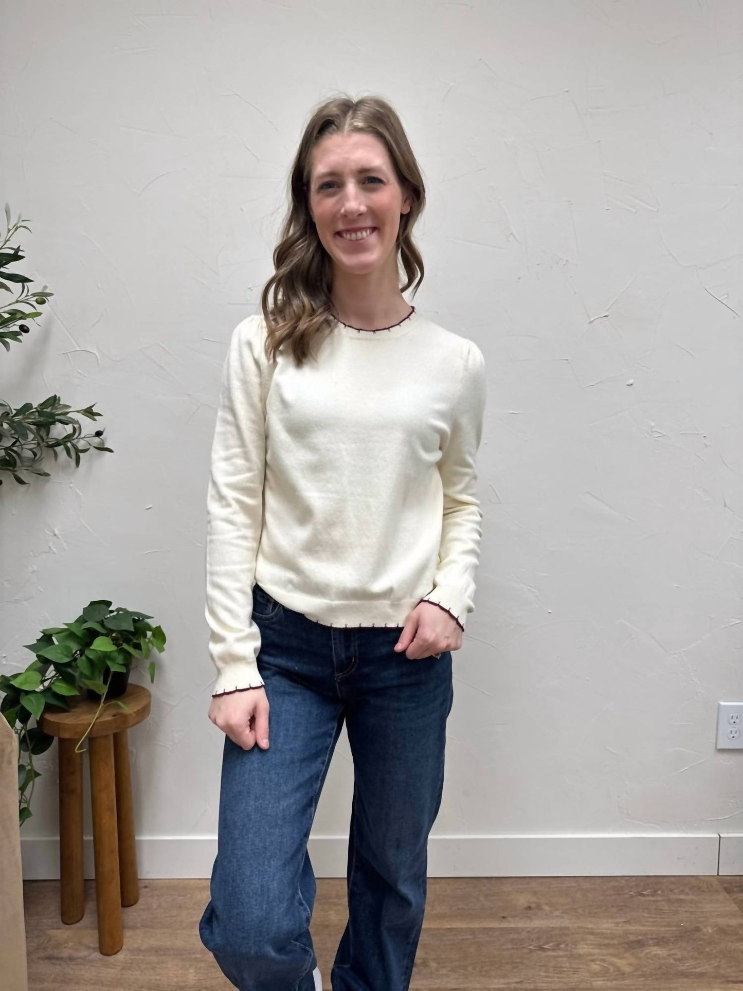 &Merci - Sweater With Edge Detailing Pullover