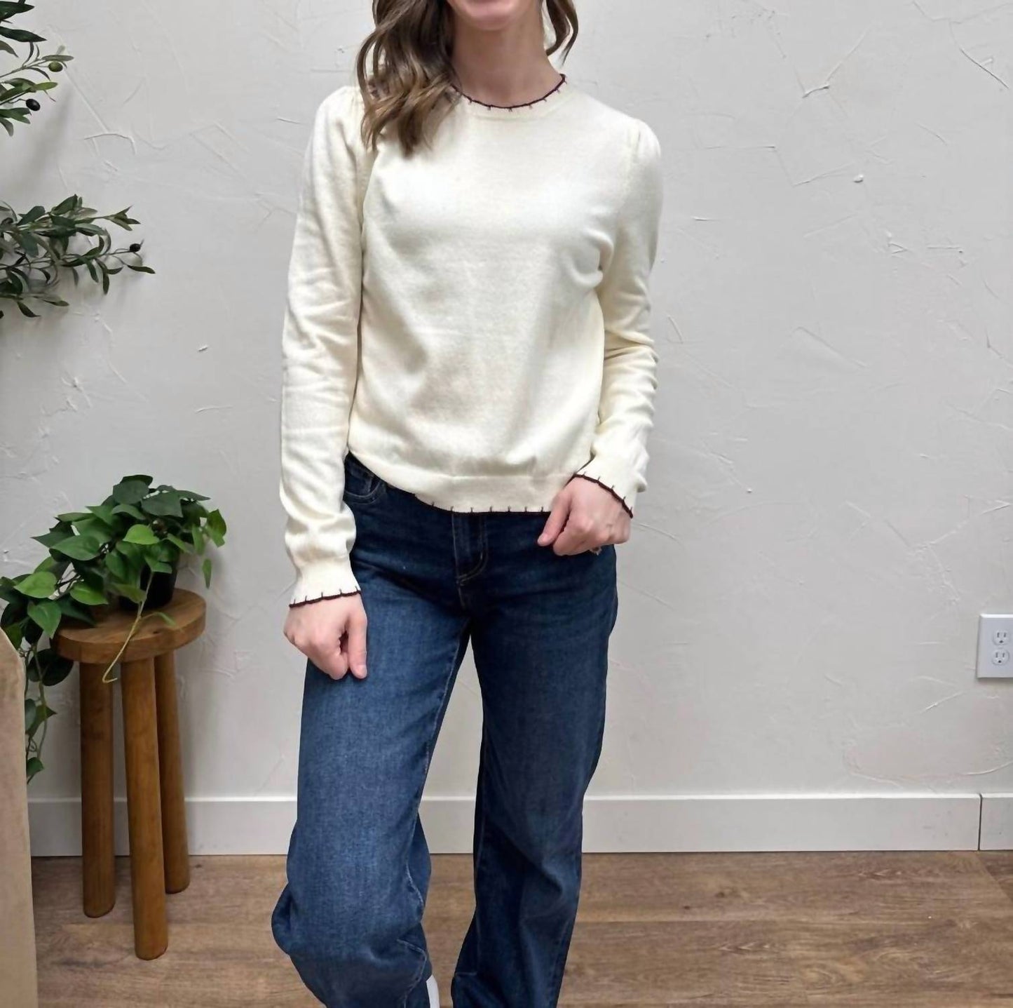 &Merci - Sweater With Edge Detailing Pullover