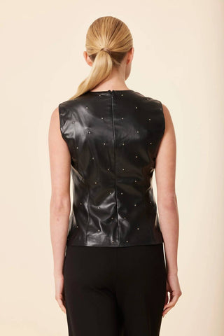 Dolce Cabo - Vegan Leather Studded Top