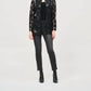 Joseph Ribkoff - Laser-cut Leatherette On Mesh Jacket
