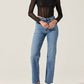 Astr - Kezia Long Sleeve Mesh Corset Top