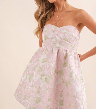 Blue B - Jacquard Floral Mini Dress