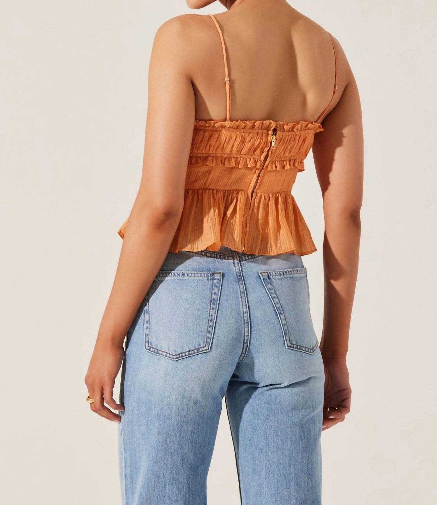 Astr - Ruched Spagetti Strap Top