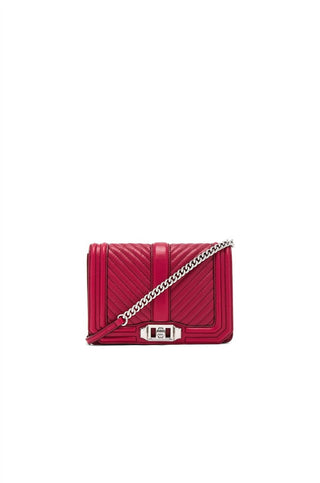 Rebecca Minkoff - Bolsa transversal pequena Love acolchoada Chevron feminina