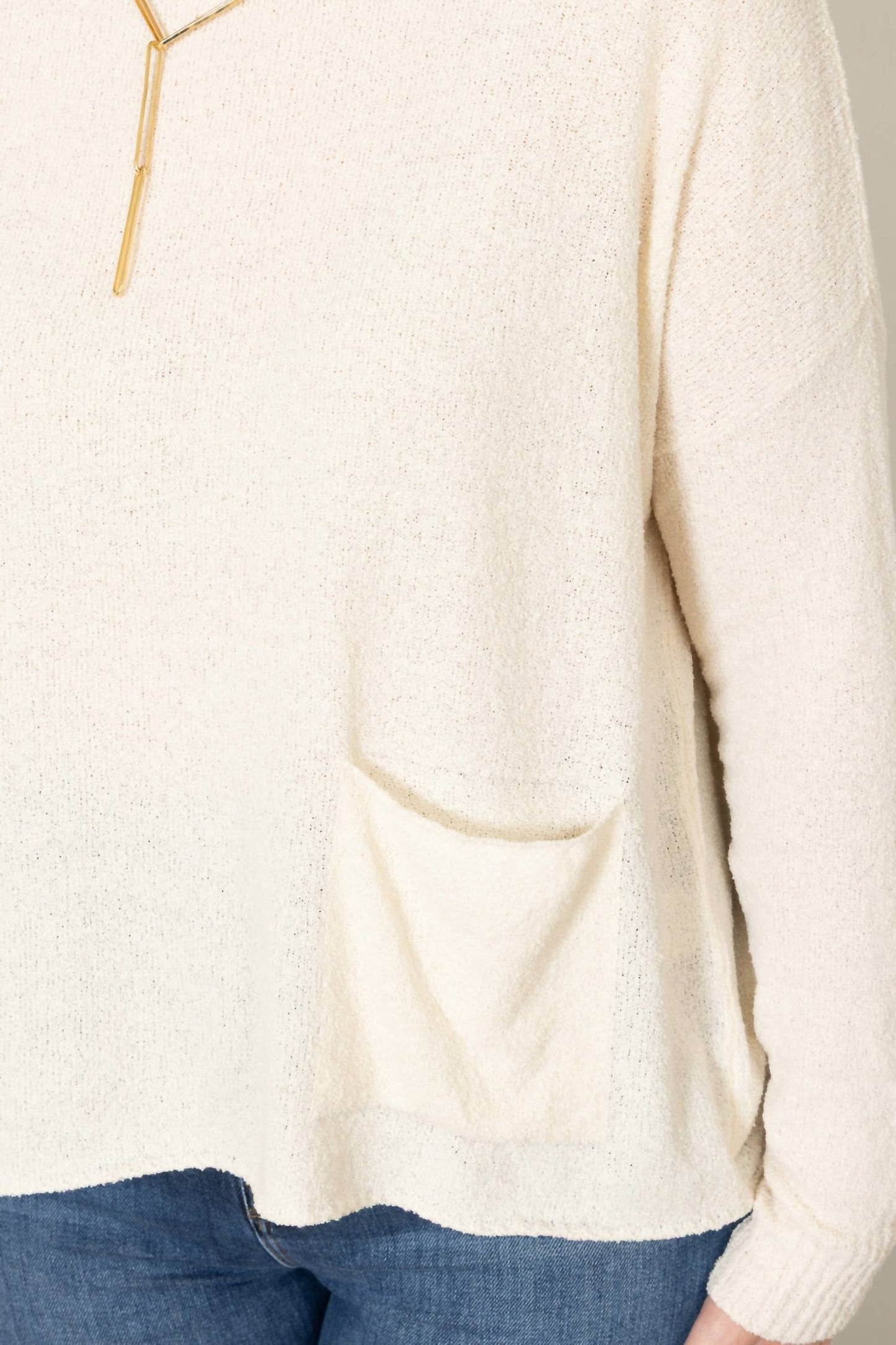 Ma'Ry'Ya - Boatneck Boucle Pullover Sweater