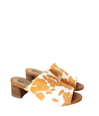 Sbicca – Slide feminino de couro Richwood Peeptoe