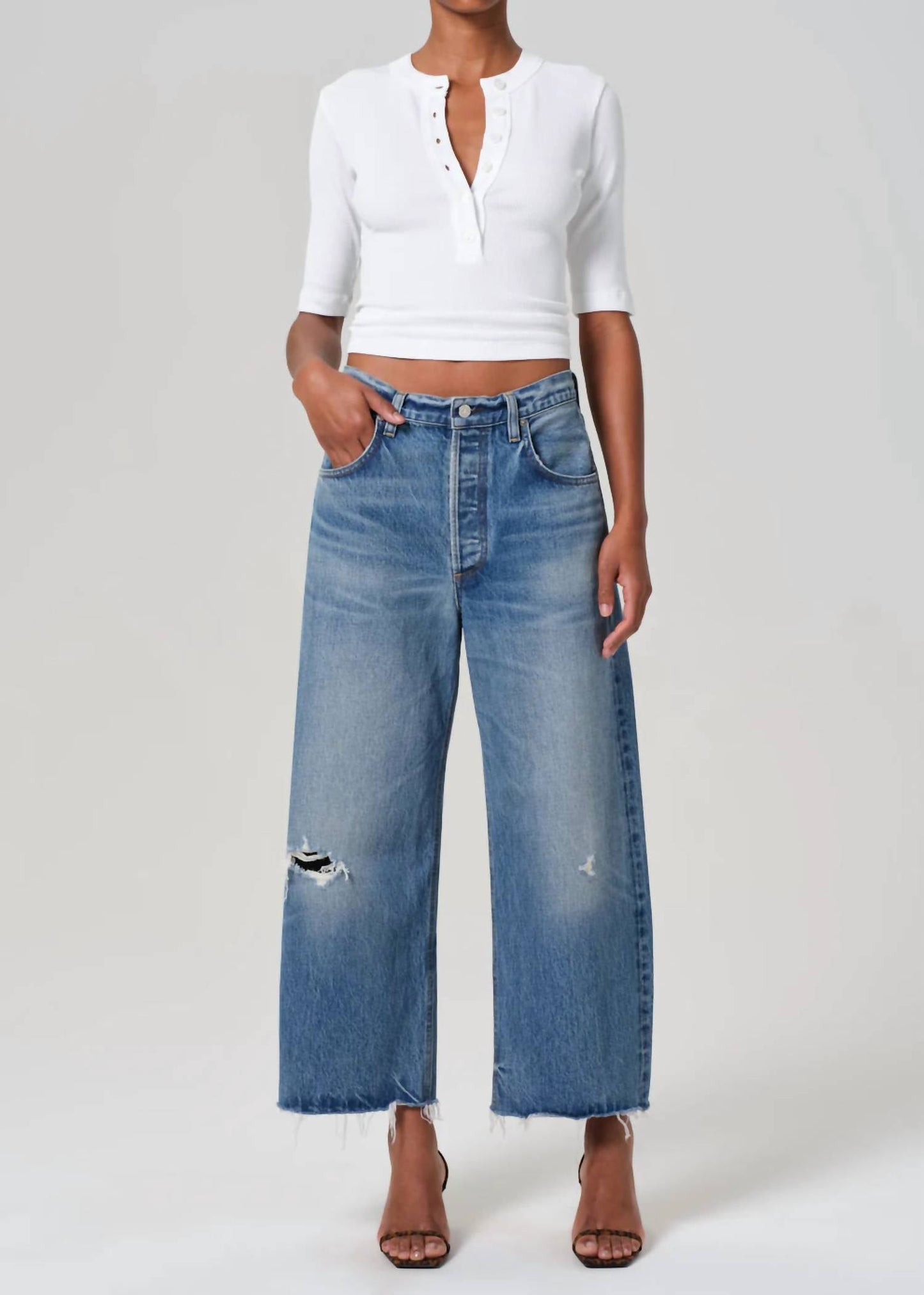 Citizens Of Humanity - Ayla Raw Hem Crop Jeans