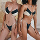 Gigizara - Women's Noir Wave Tie Side Bikini Bottom Textured Curve Flattering