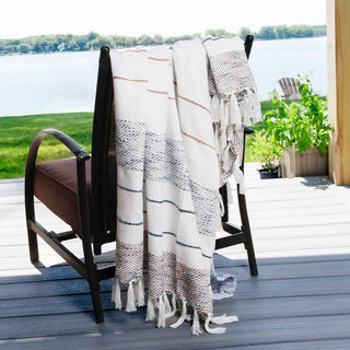 Howard'S - Weave Throw With Fringe Teal